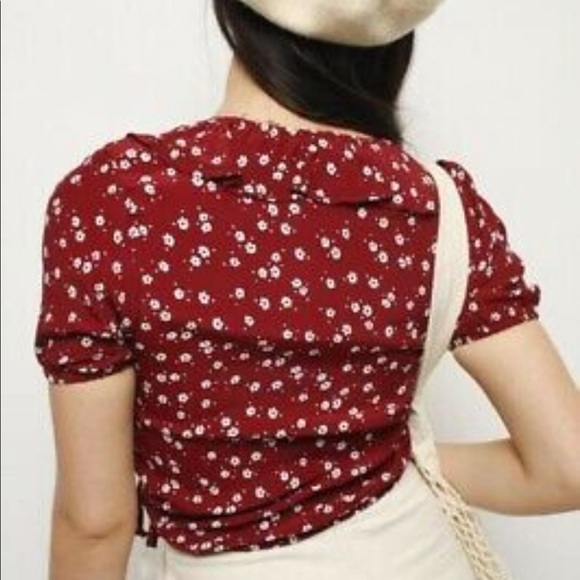 FAITHFULL THE BRAND Sz XS 2 CARAYES WRAP BLOUSE TOP IN BETINA FLORAL Revolve - Picture 7 of 12